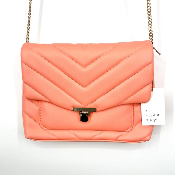a new day Handbags - 🆕 NWT A New Day Coral/Shrimp Pink Womens Purse Handbag